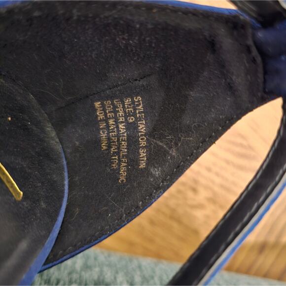 Lulu's Taylor Navy Satin Ankle Strap Heels - Picture 8 of 11